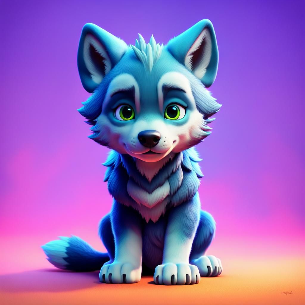 A wolf pup - AI Generated Artwork - NightCafe Creator