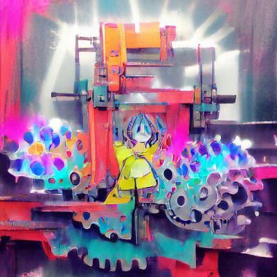 a steel machine that is shining