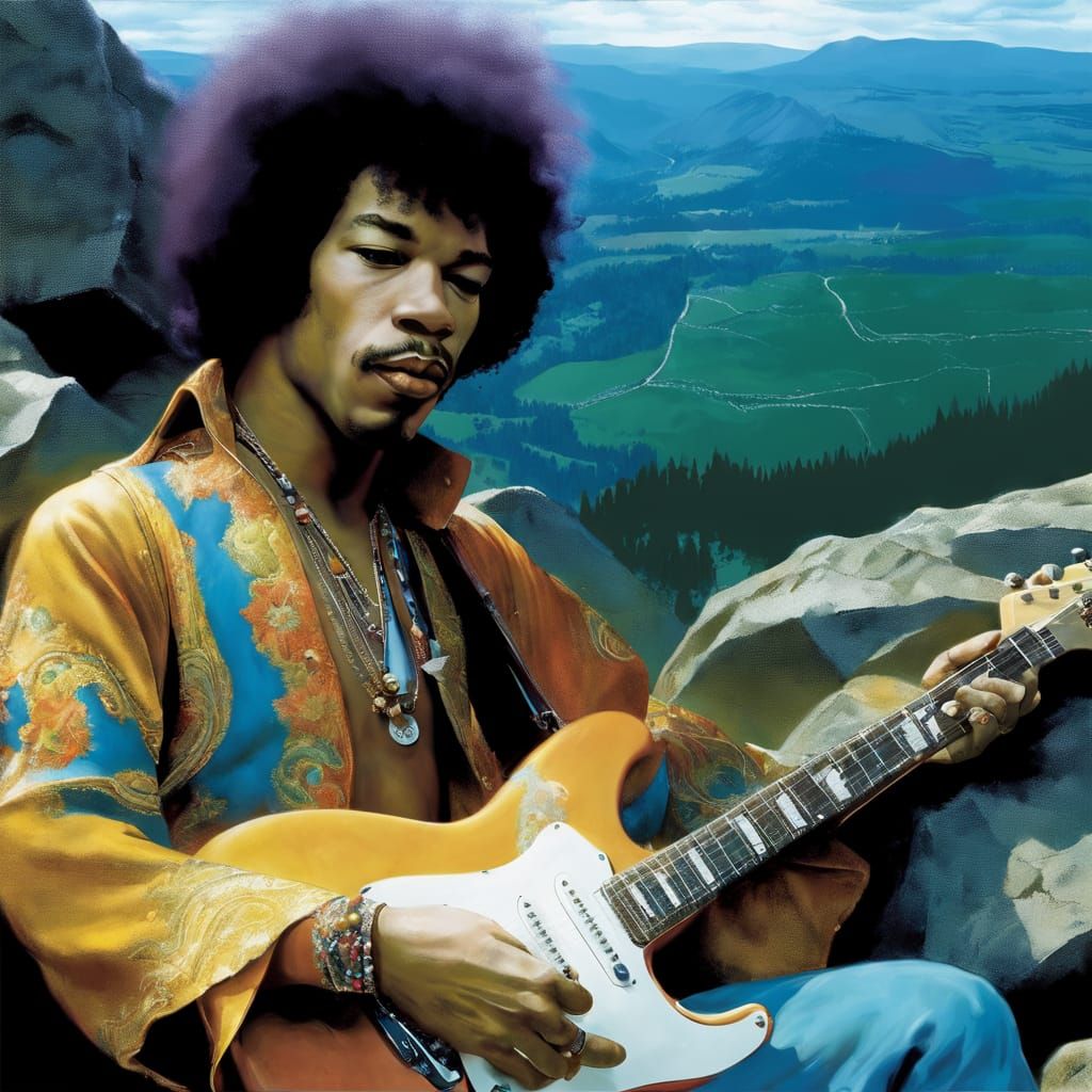Jimi Rockin Up the Mountain