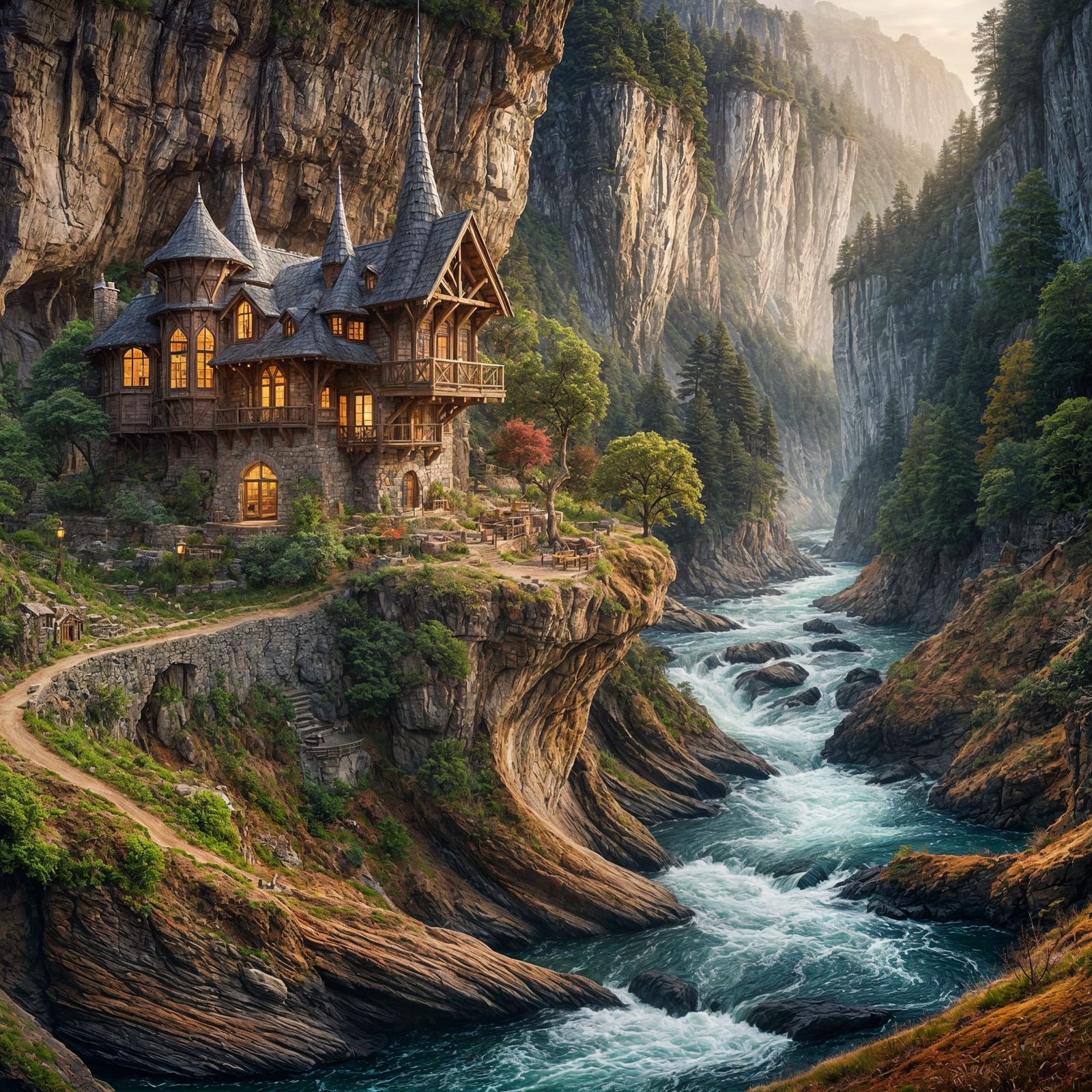 Cottage on a Cliff