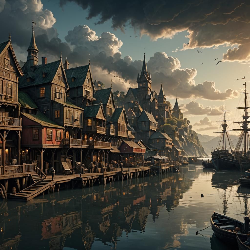 a peaceful warf