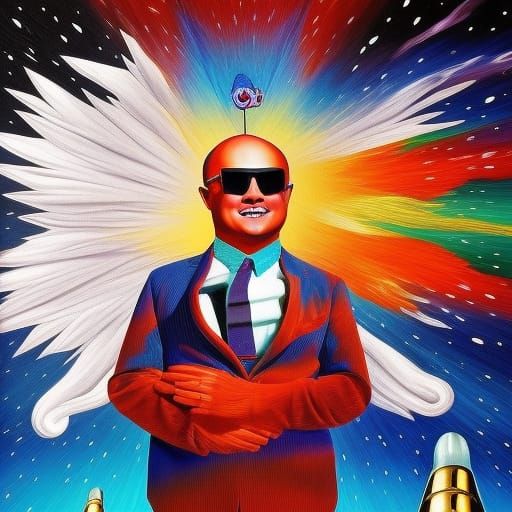 "Rocket man, burning out his fuse up here alone" AI Generated Artwork NightCafe Creator