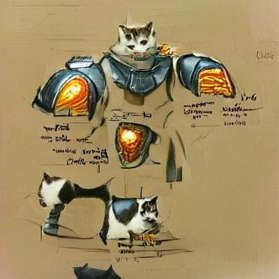 Cat battle armor concept art