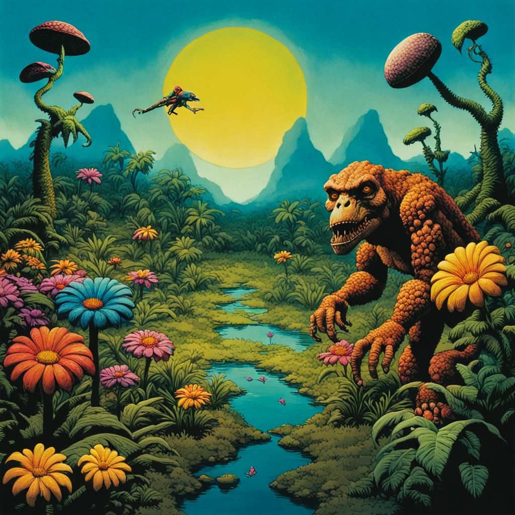 Flower jungle by Richard Corben