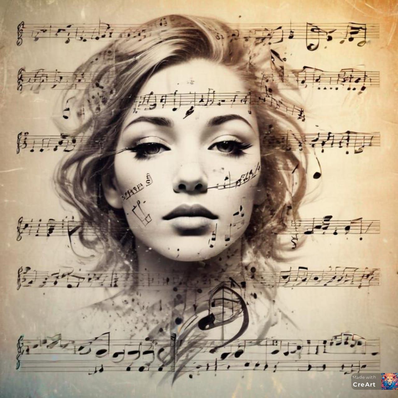 Musical Notes Lady