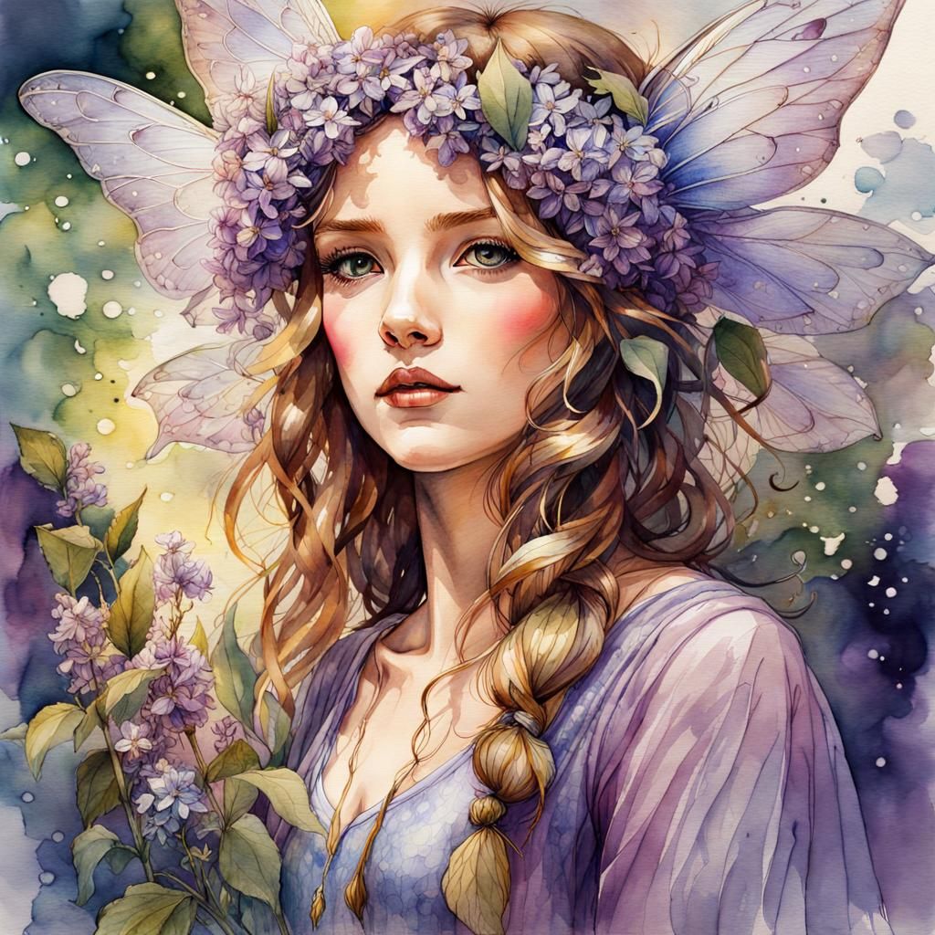 Lilac Fairy - AI Generated Artwork - NightCafe Creator