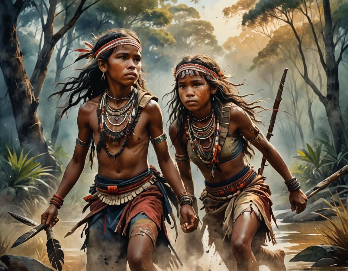 Siblings hunting advamture