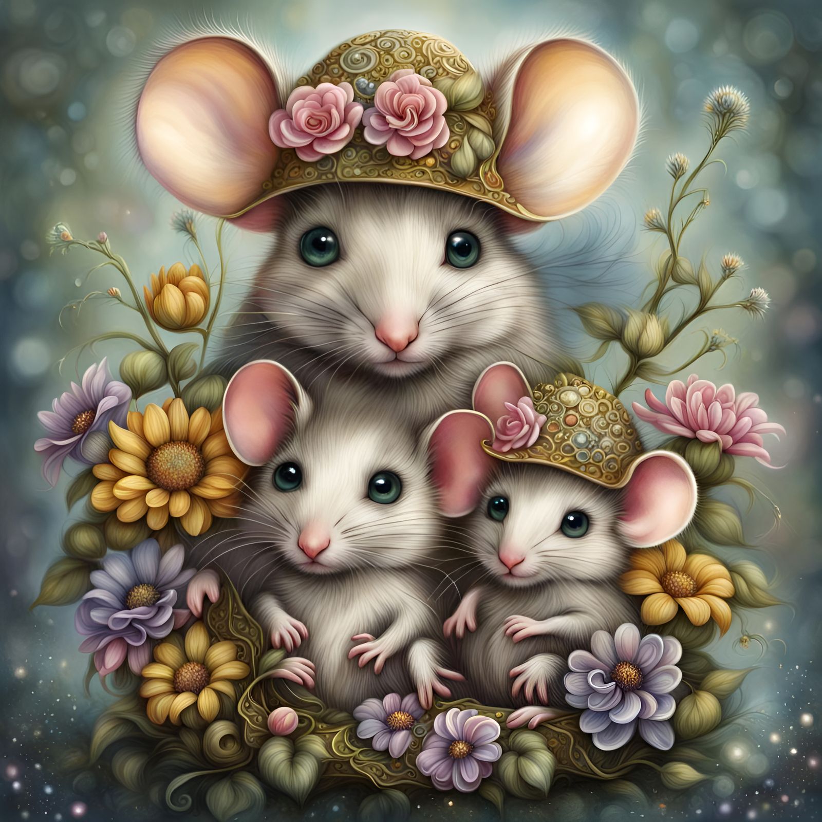 Mice Family - AI Generated Artwork - NightCafe Creator