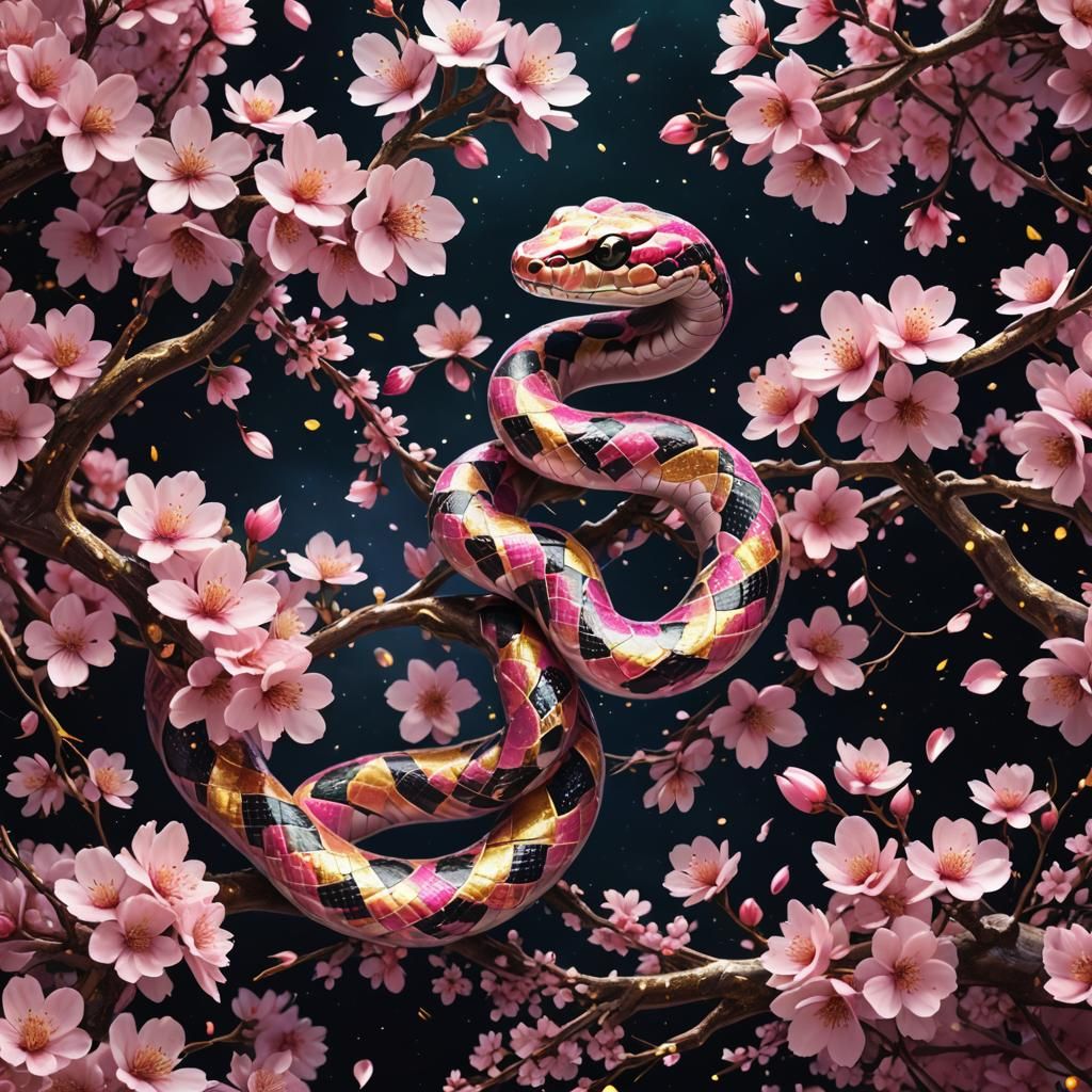 Arlequin snake  by @HecateWayne
