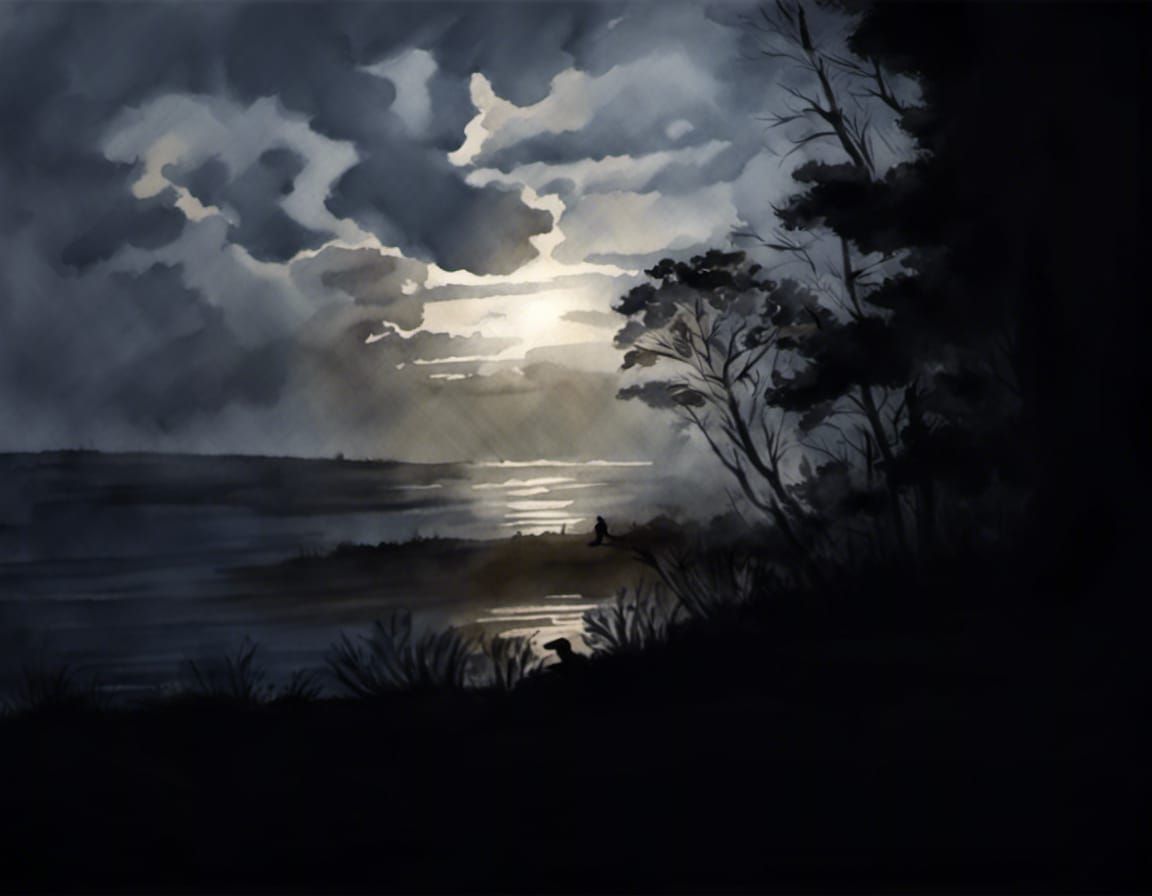Landscape signed Moonlight