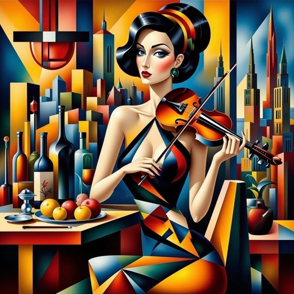 <lora:Cubist Flux:1.0> 