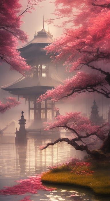 “THE CHERRY BLOSSOM HOUSE”    by @CrowesWitch