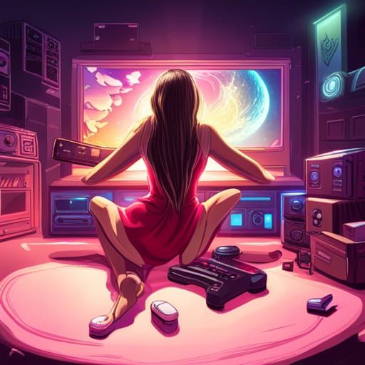 Egirl at night
