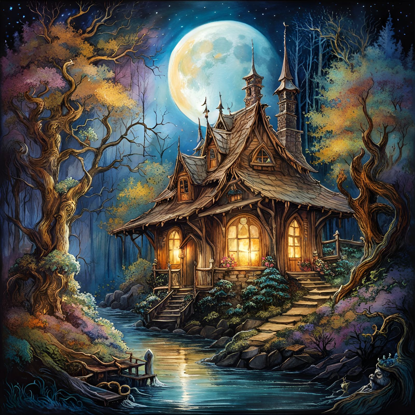Cozy witch cabin  by @SunsetAmethyst