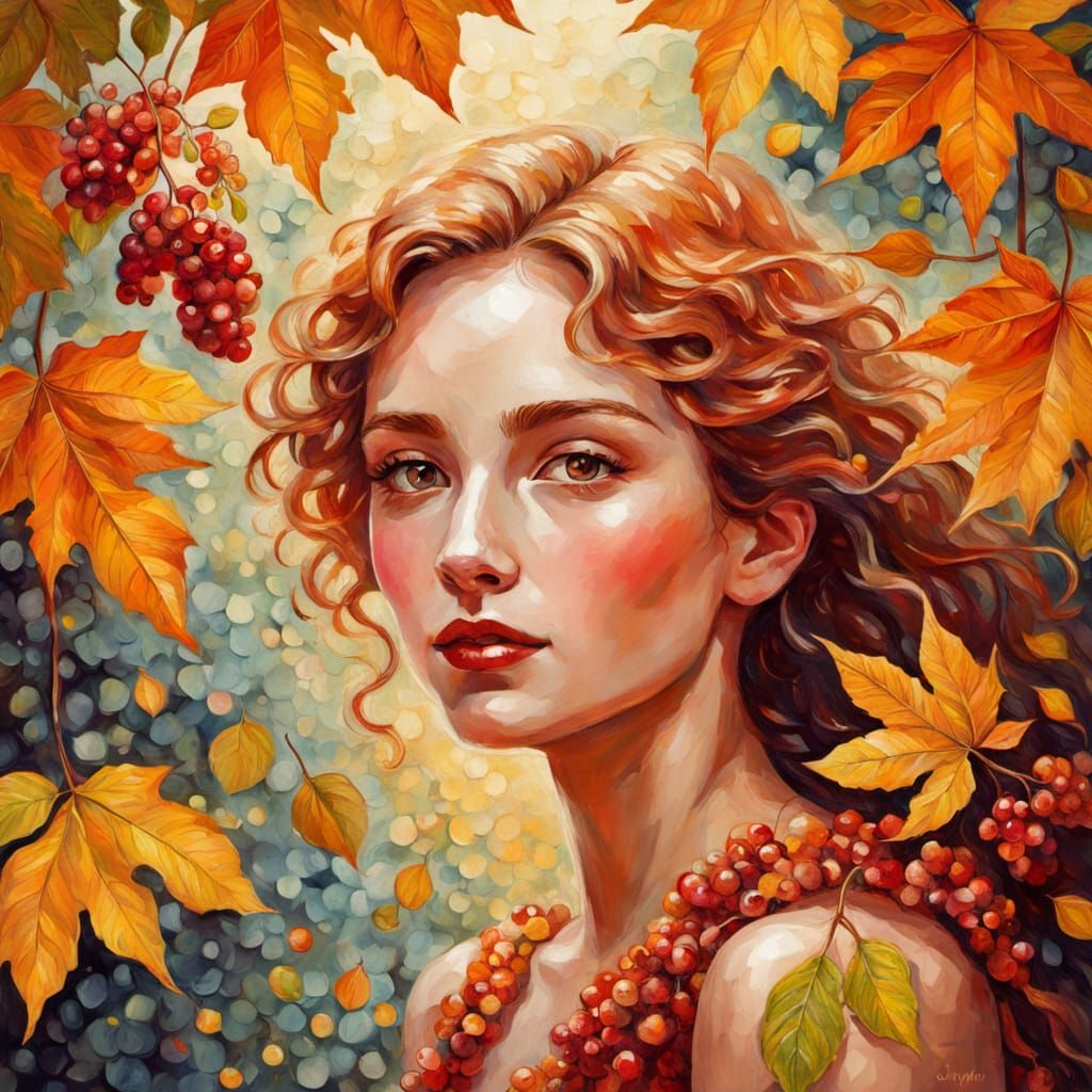 Autumn in the hair  by @Ladmilla