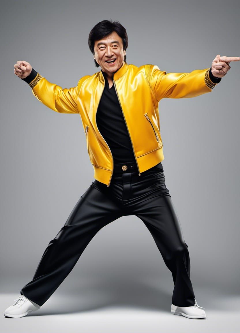Jackie Chan is dancing