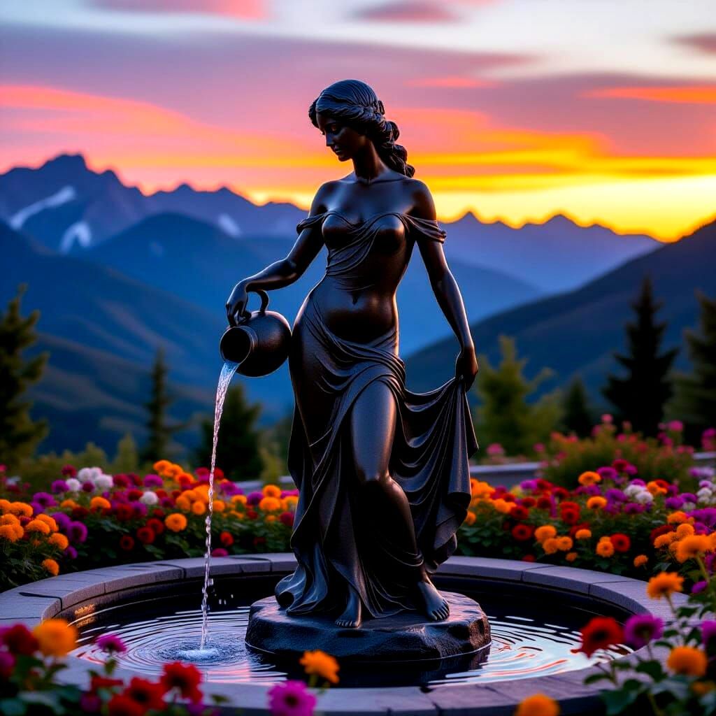 The Garden Fountain   by @Apparition