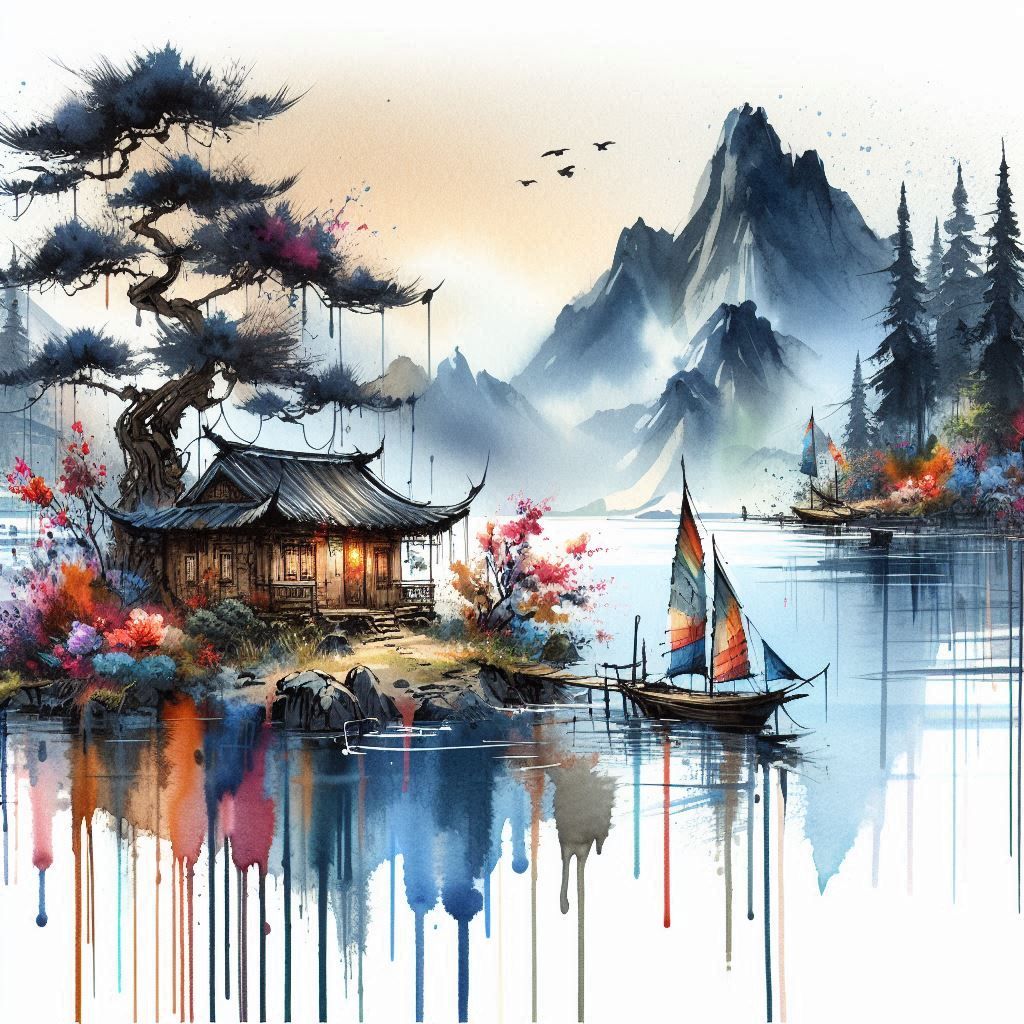 Serene Lake and the cabin