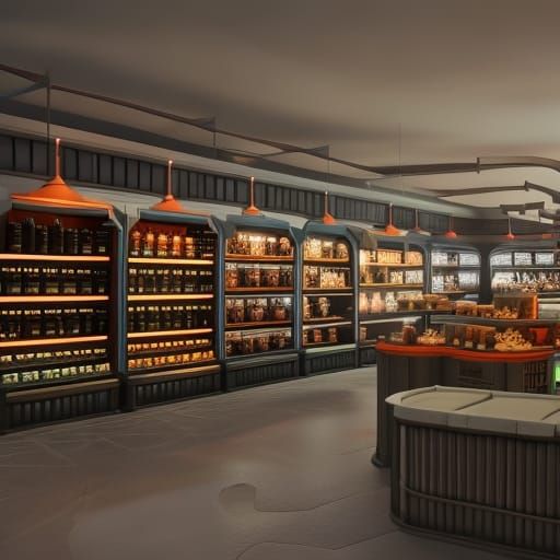 Animal Supermarket with animals