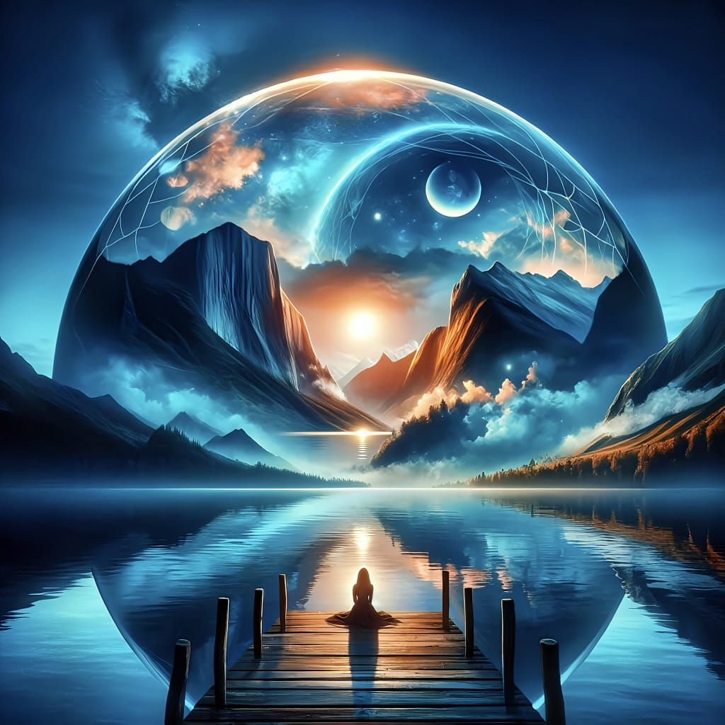 Serene Infinity: Contemplating the Cosmic Dawn