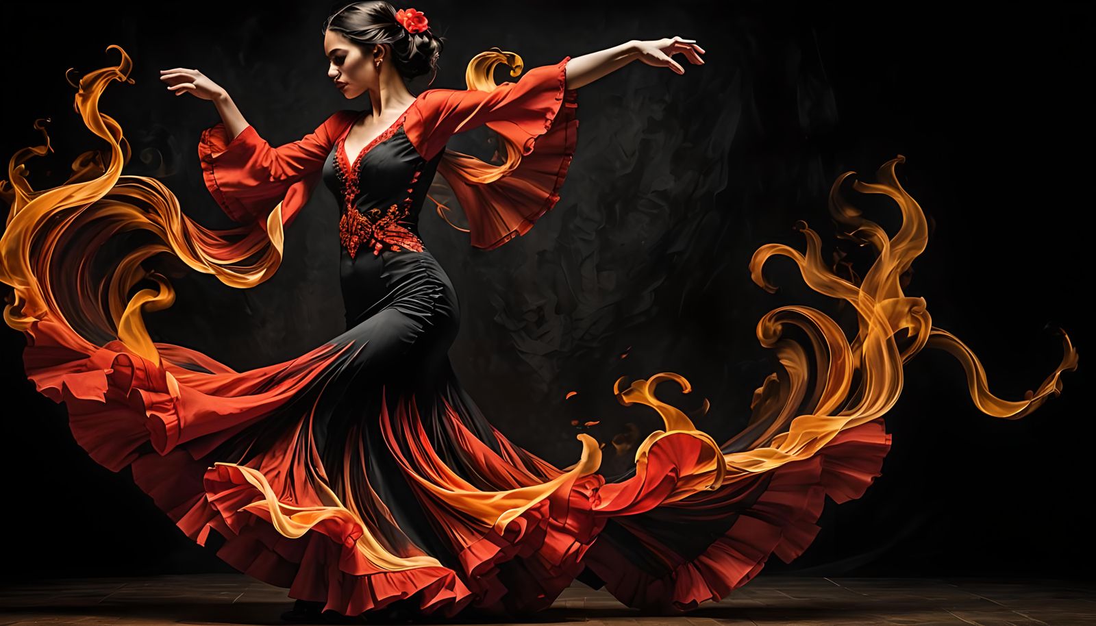 Flaming Flamenco Dancer  by @Synister
