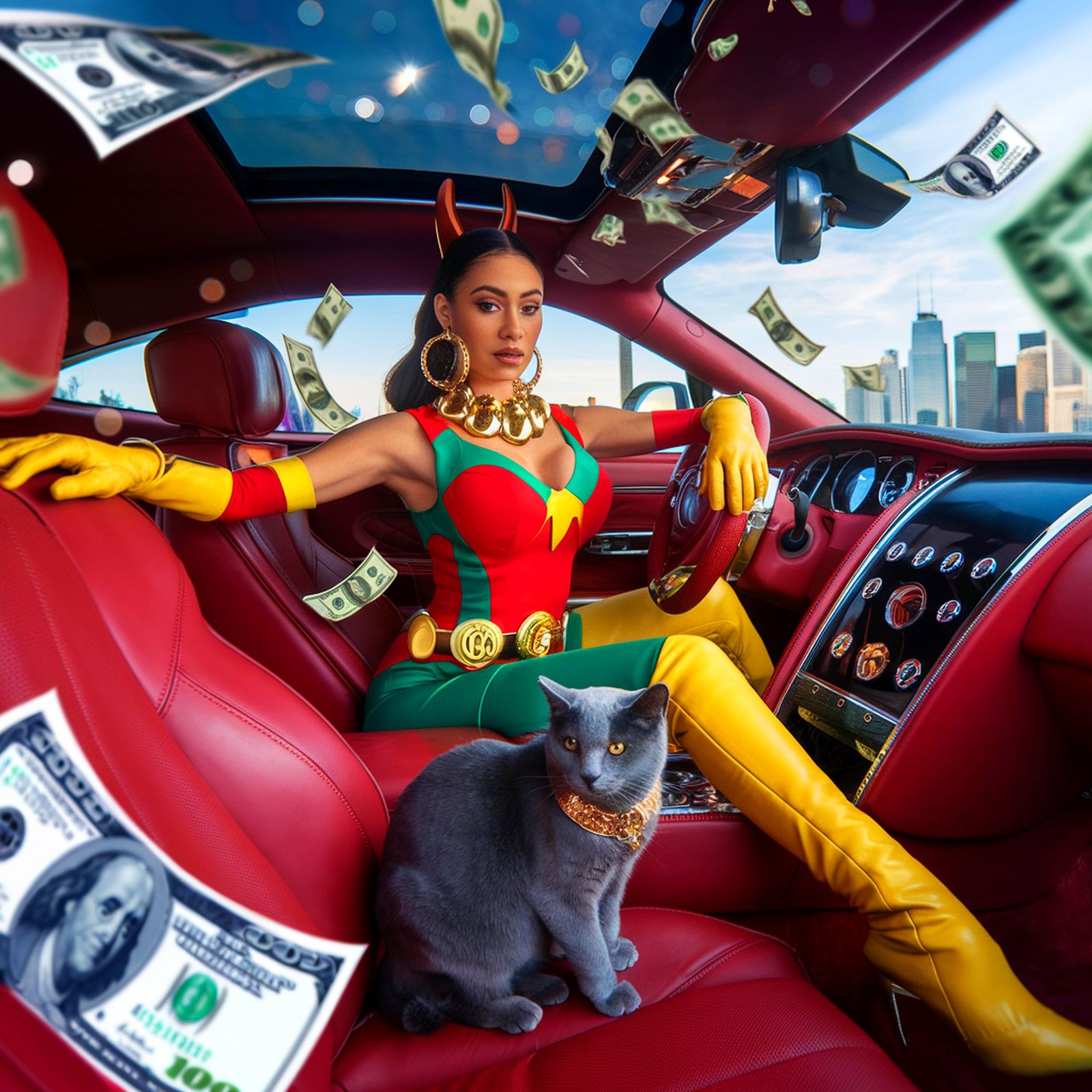 I JUST BOUGHT A TWO MILLION DOLLARS DIAMONDS NECKLACE FOR MY CAT. IF YOU WANT ONE FOR YOURSELVE, YOU BETTER BE PURRING.