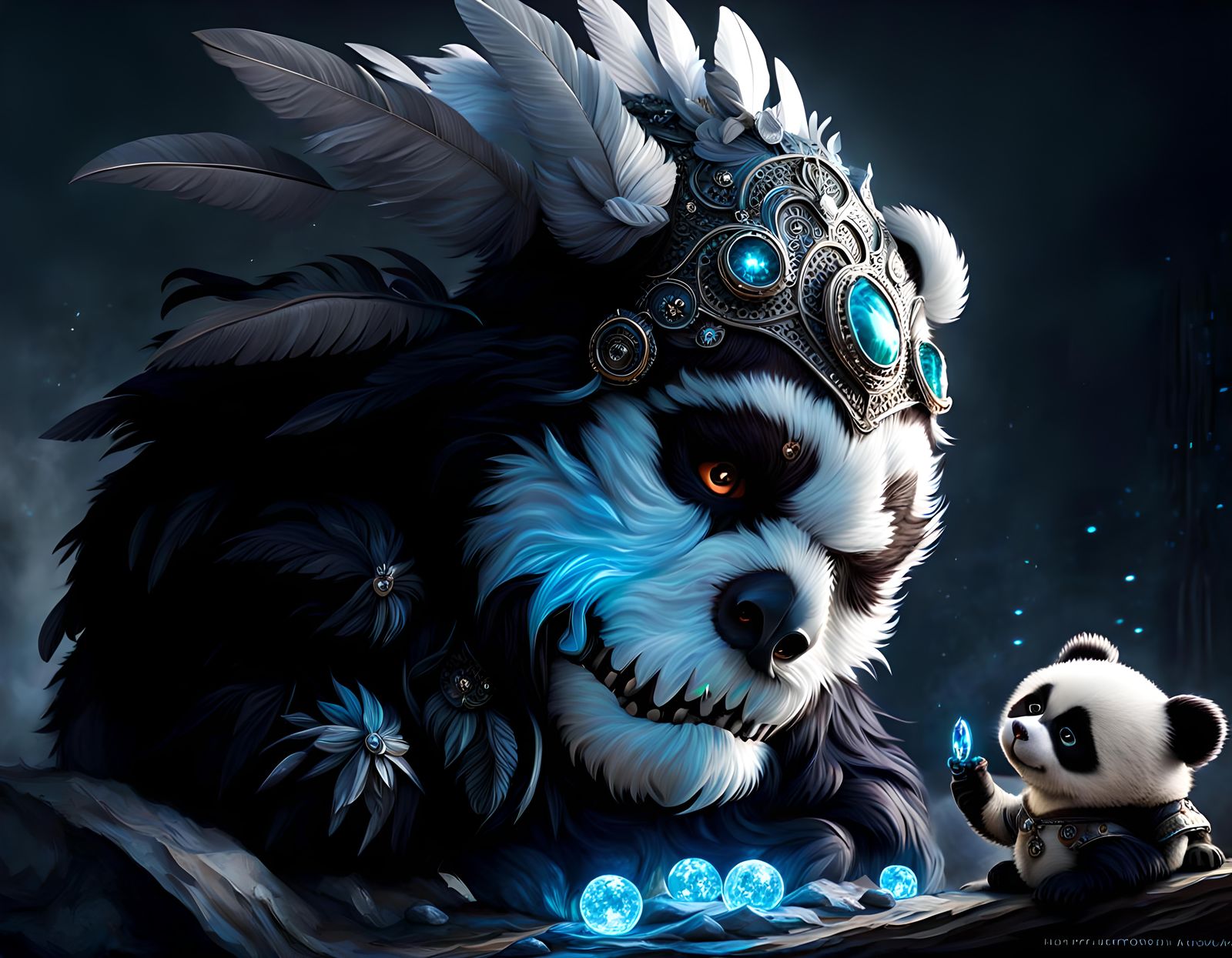 Looking Out For You, Little Panda  by @JenniferOcious