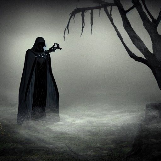 The grim reaper watches from afar