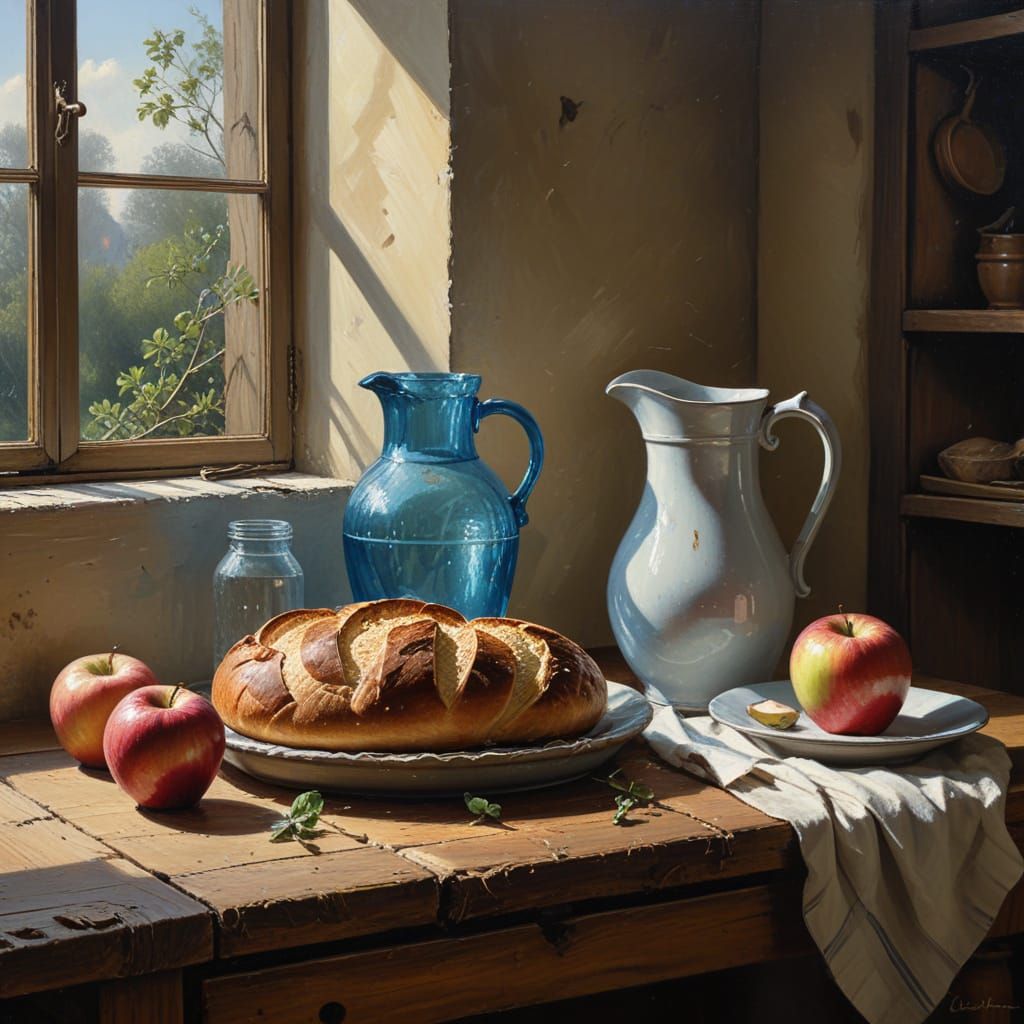 Still Life with Porcelain and Glass