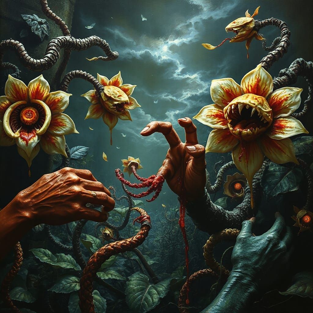 Carnivorous Garden: A Biomechanical Nightmare in 8K