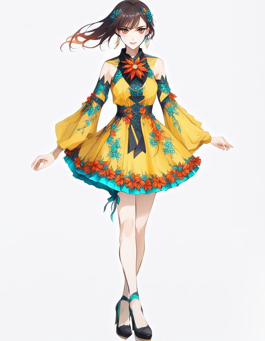 Light hot girl style dress(outfit design)(whole body)