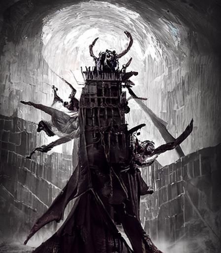 horror Gustave Doré Greg Rutkowski hyperrealism brutalism