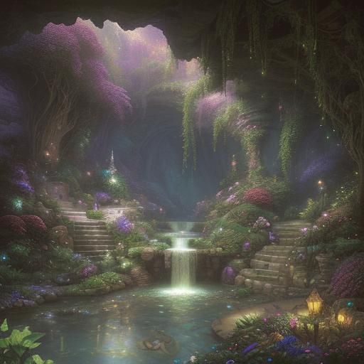 Fairy Grotto - AI Generated Artwork - NightCafe Creator