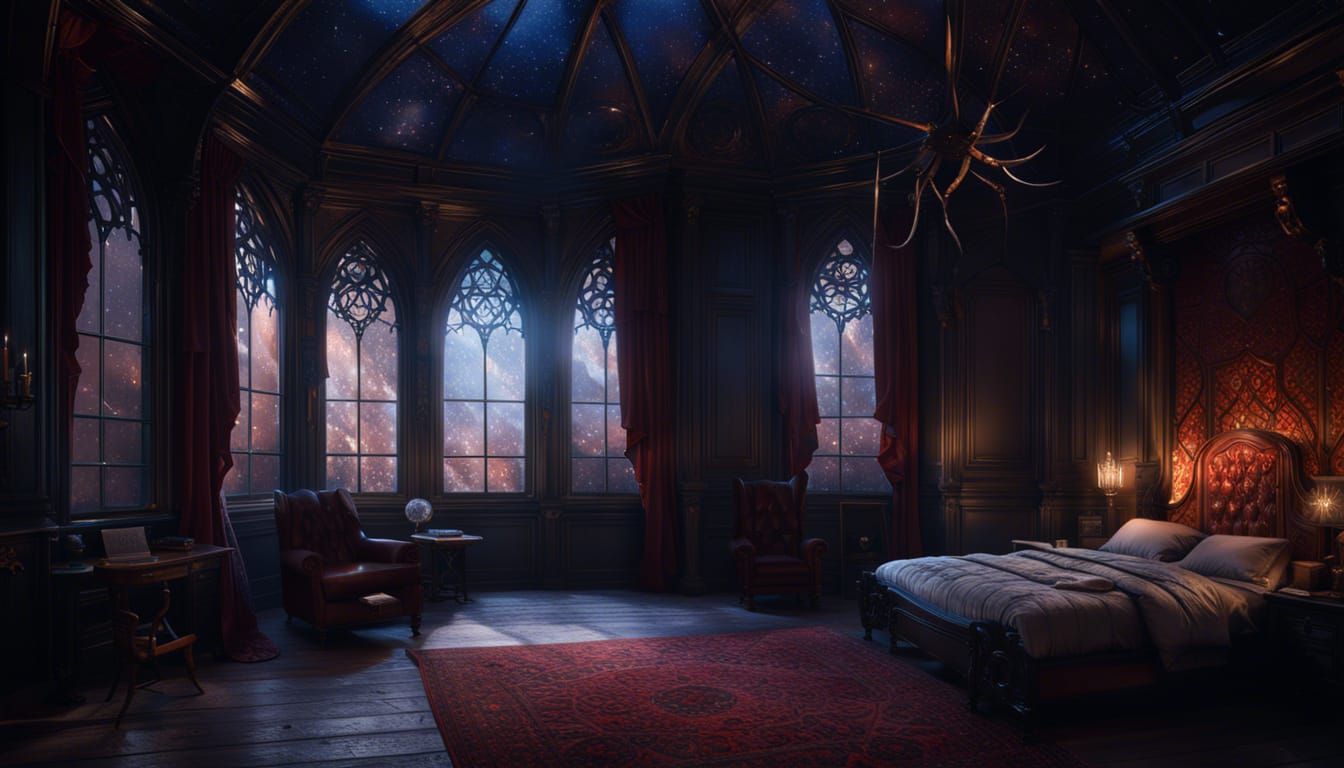 Dark fantasy bedroom - AI Generated Artwork - NightCafe Creator