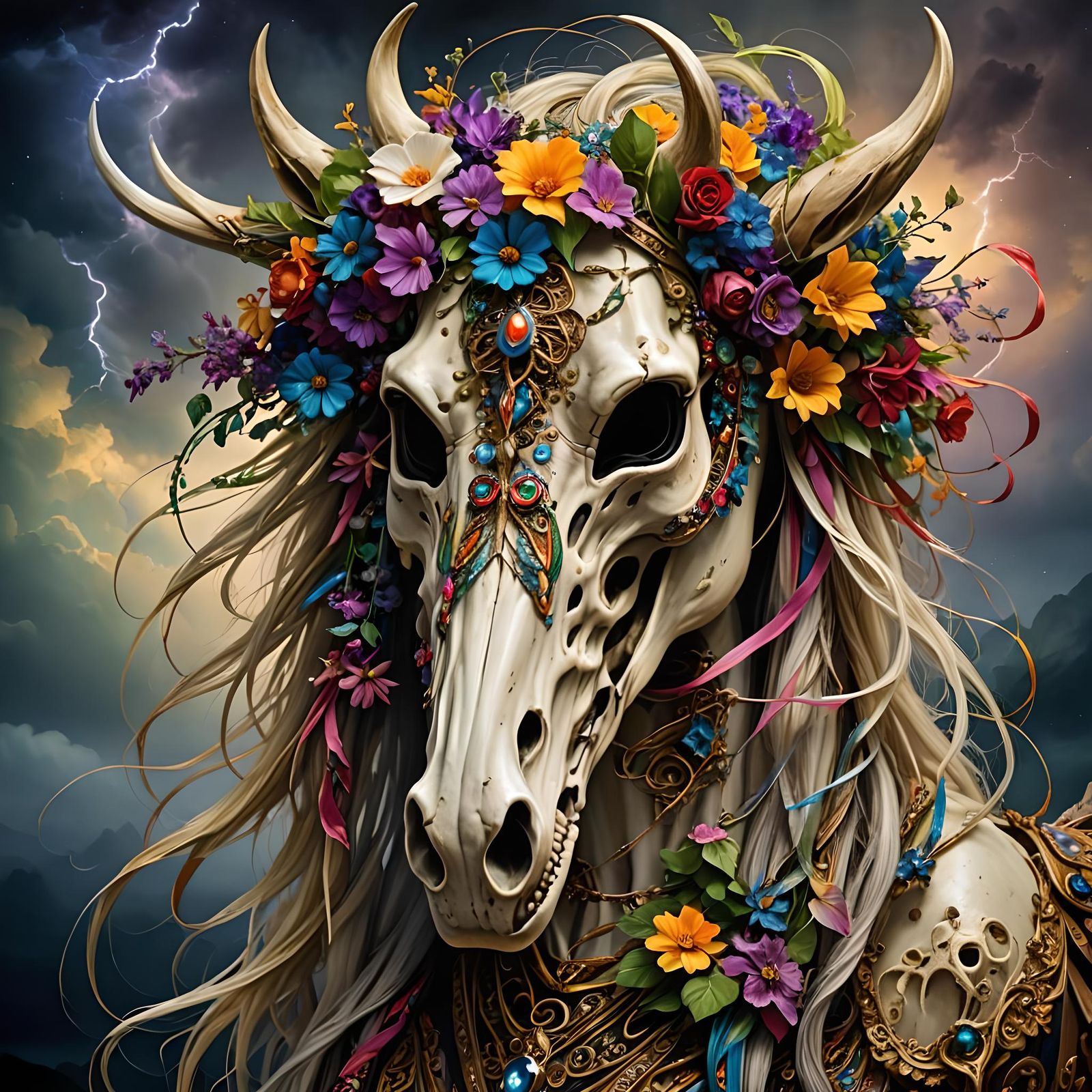 Mari Lwyd Mask  by @Username_Already_Taken