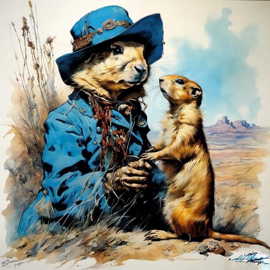 Mama Prairie Dog  by @cosmicfishdance