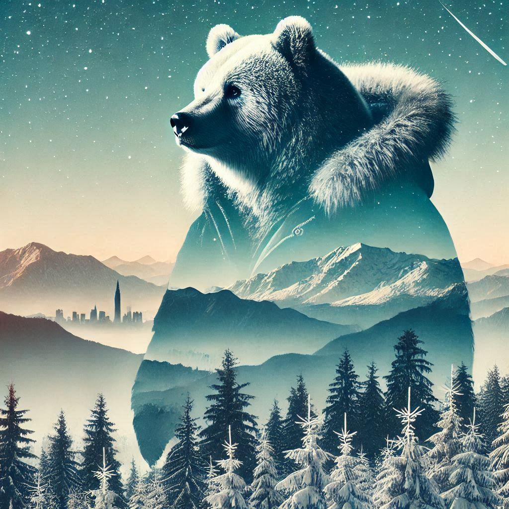 double exposure beautiful fantasy DALL-E 3 portrait landscap...