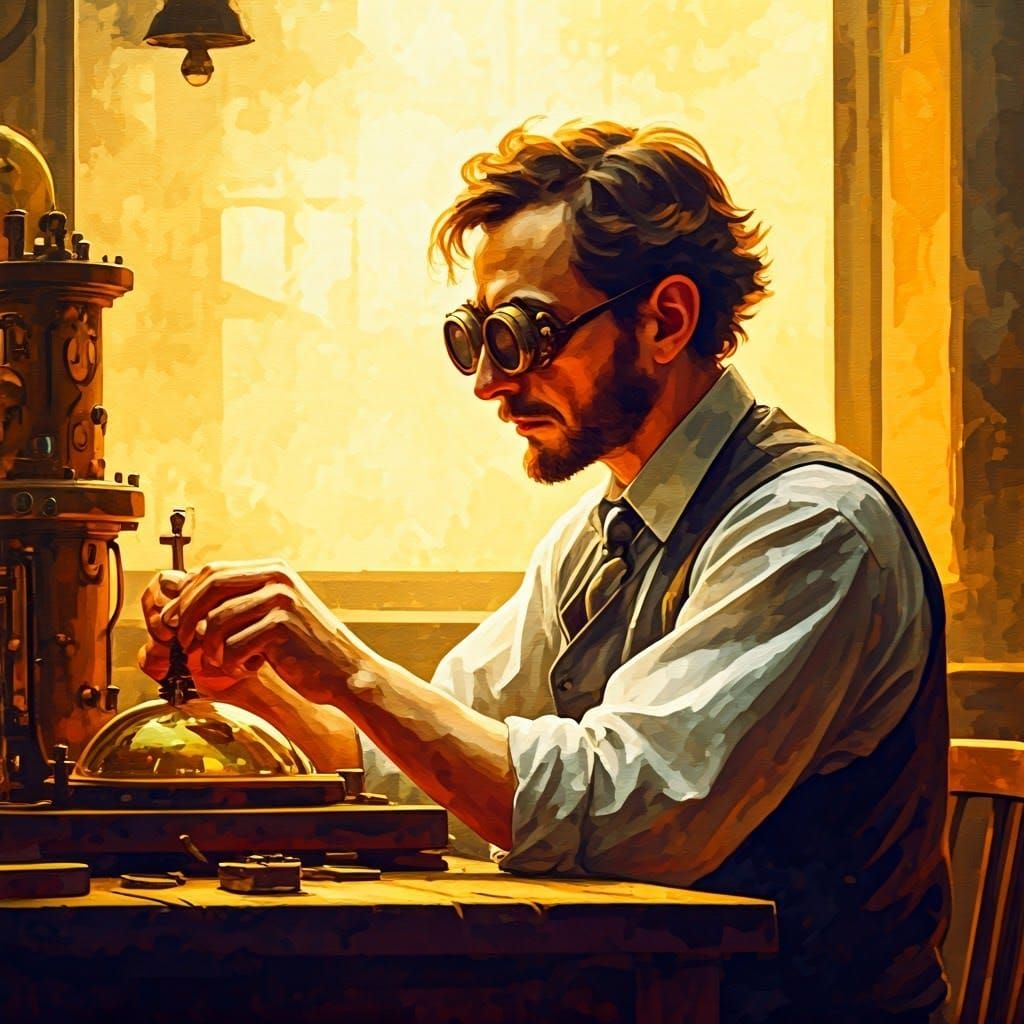 Steampunk creator at work  by @BM