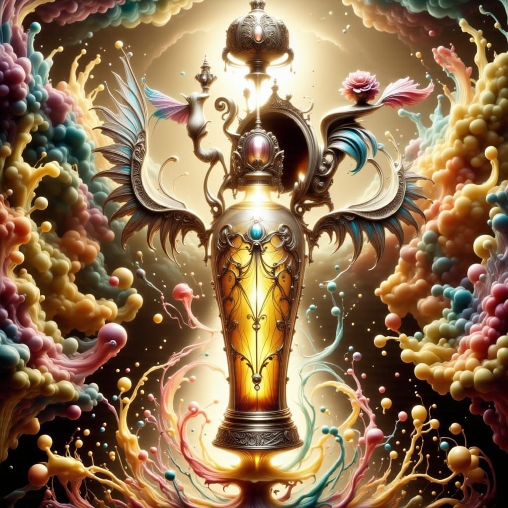 Bavarian Angel in Oil Painting Style