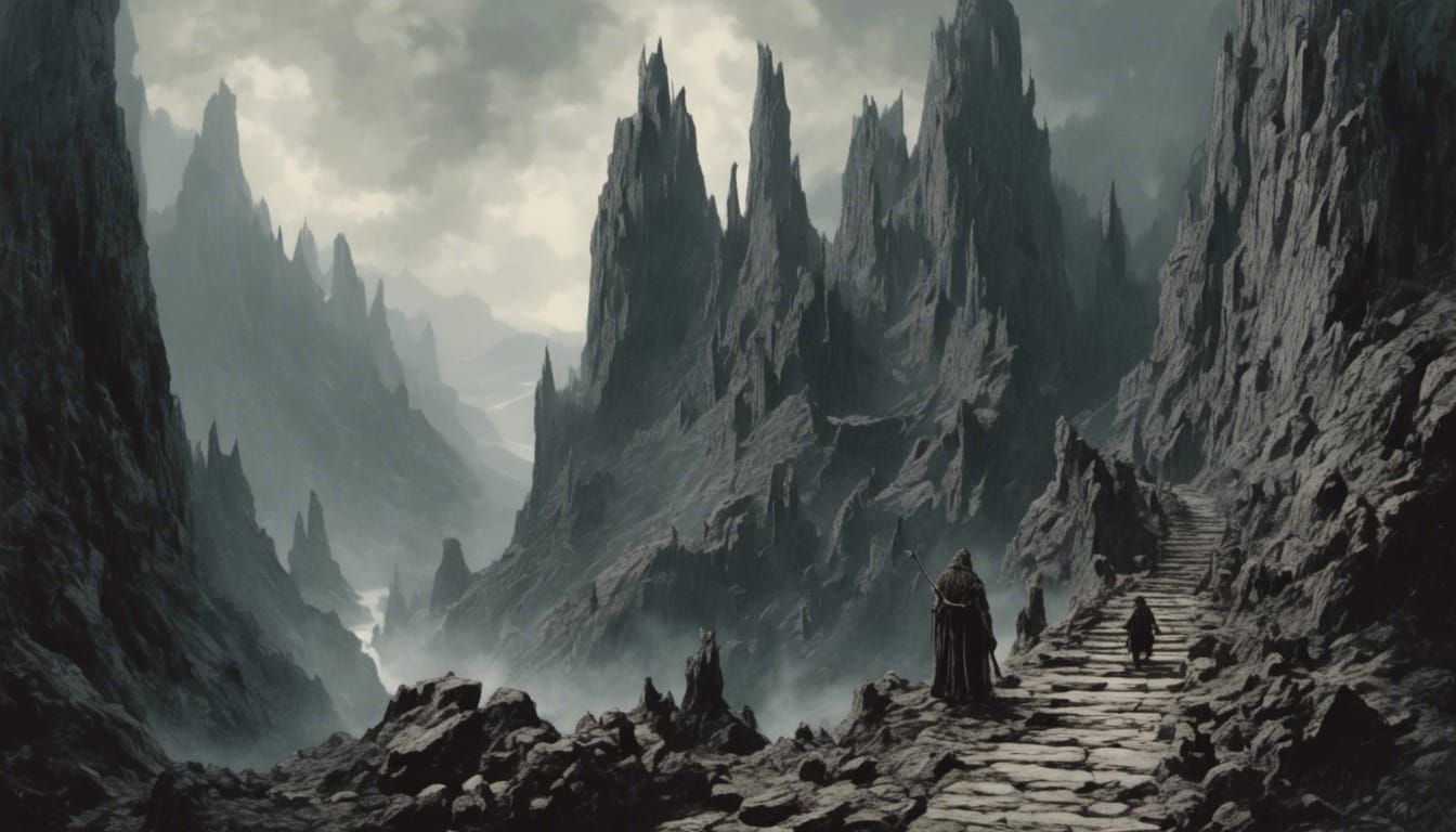 the argonath <lora:Bakshiesque:1.0> 