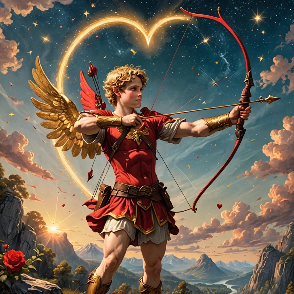 Cupid as a skilled archer...  by @FREDALPHA