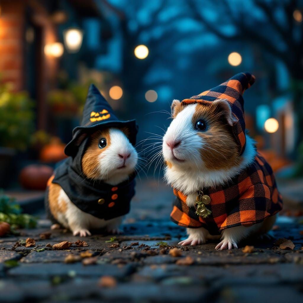Guinea Pigs Celebrate Halloween