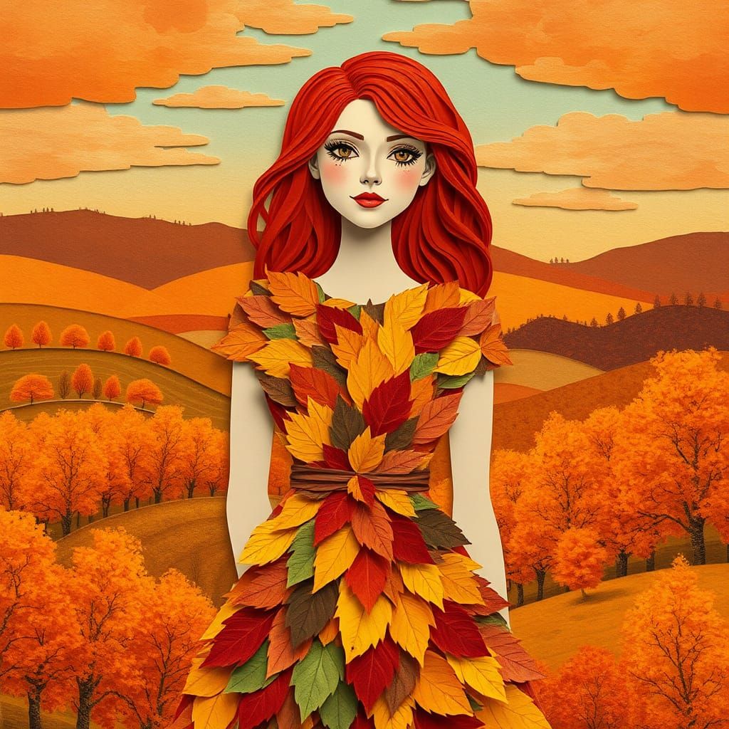 Fall Paper Collage Art