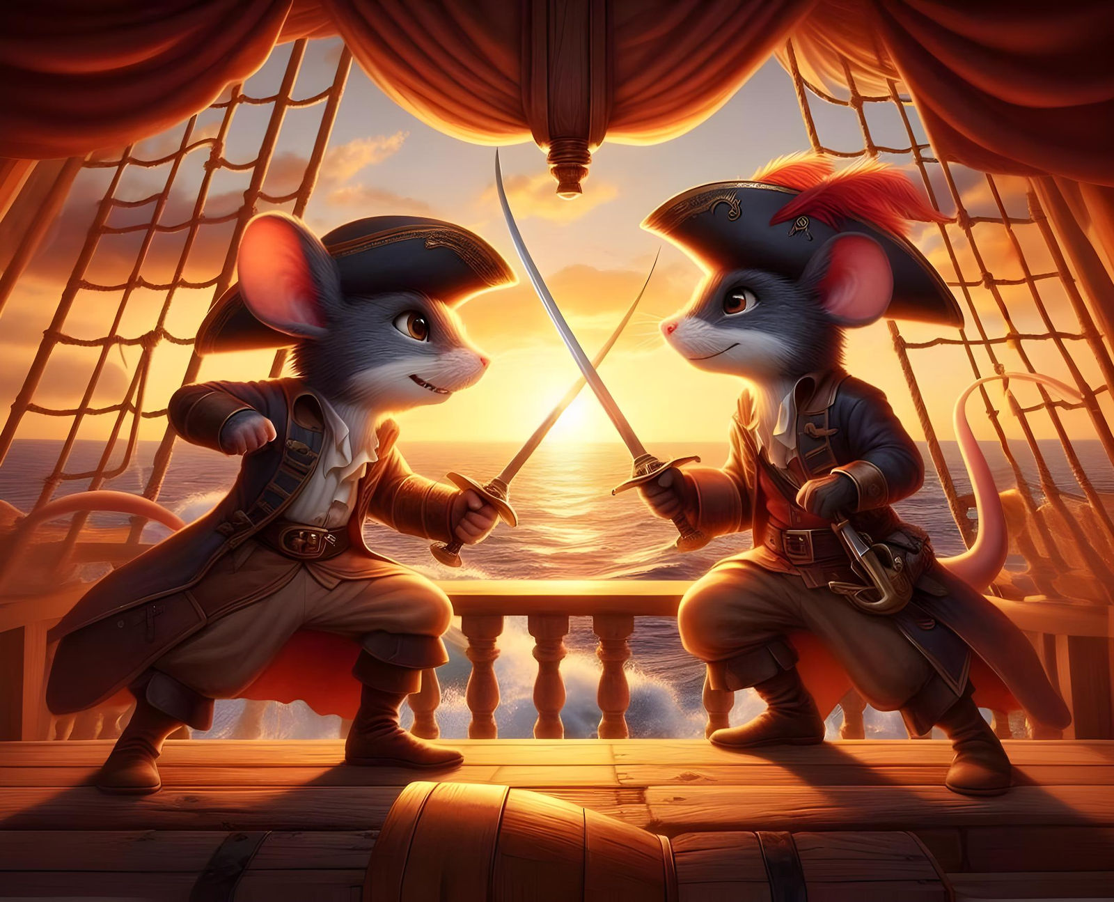 Epic Battle of the Tiny Buccaneers  by @Evil644