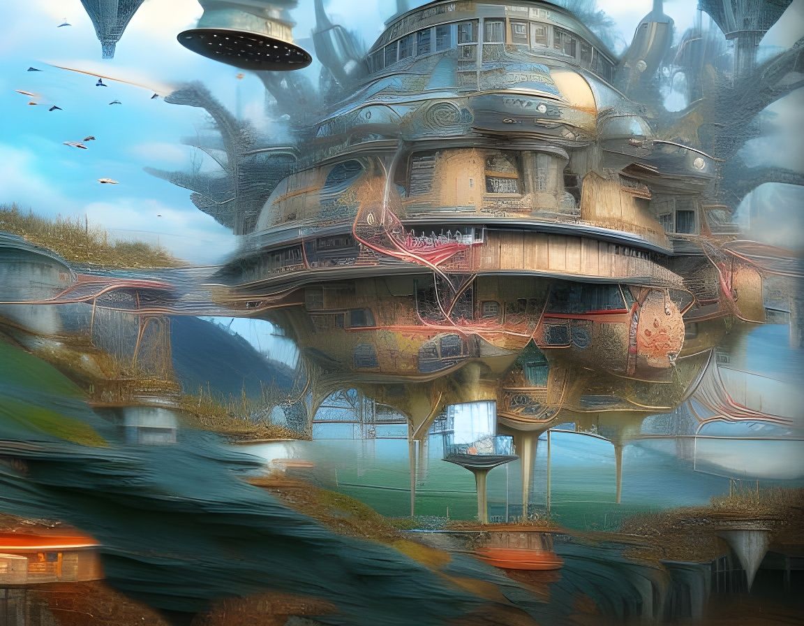 Floating Teahouse - AI Generated Artwork - NightCafe Creator