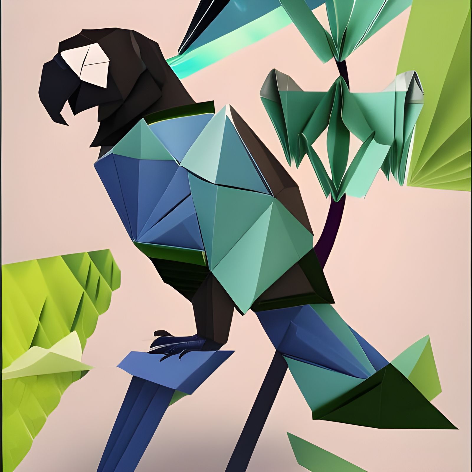 Folded parrot