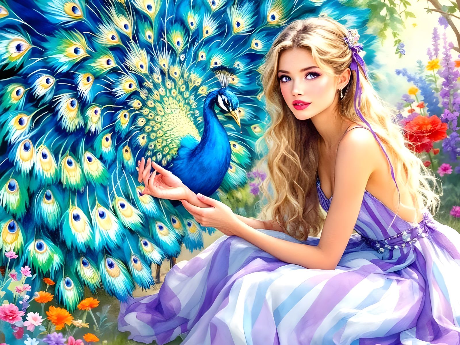 Turquoise and Purple Beauties  by @Gary Murakami