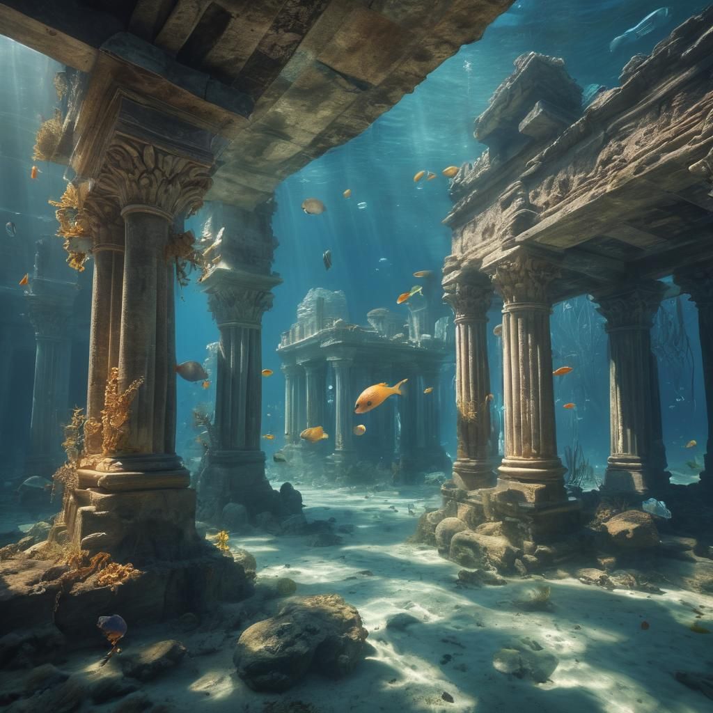 The sunken city, Atlantis  by @lionel