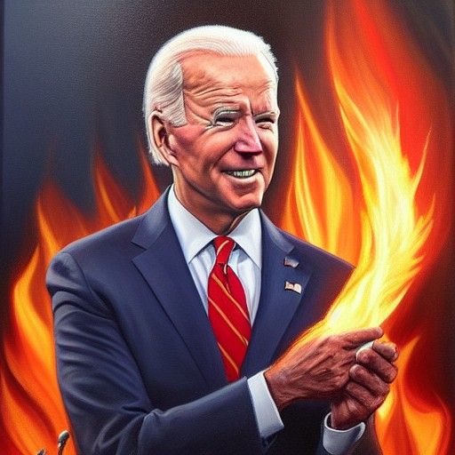 Biden with fire