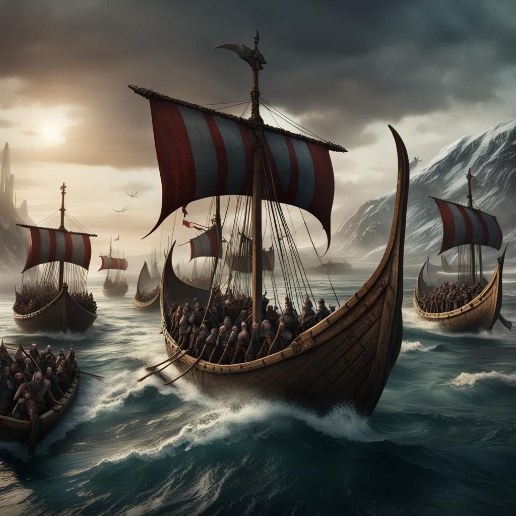 The Vikings Are Coming - Ai Generated Artwork - Nightcafe Creator